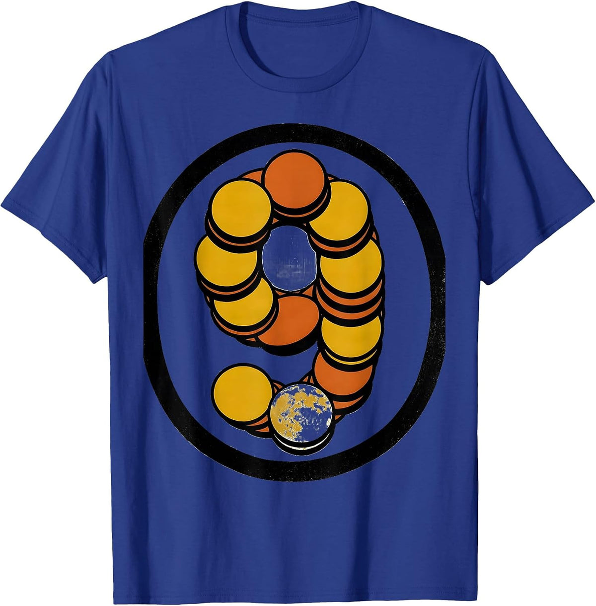 Nine Planets Poster-Style Pluto Demotion Humor T-Shirt - Royal Blue
