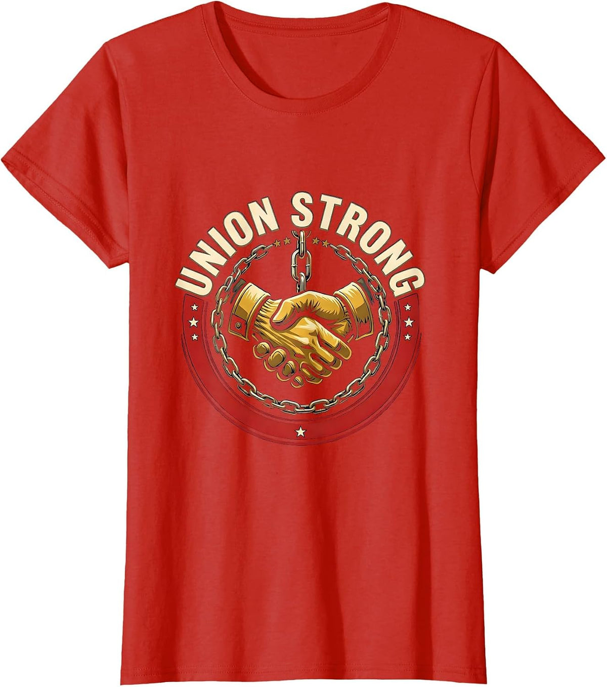Union Strong Skilled Trades Worker Labor Day Solidarity T-Shirt - Red