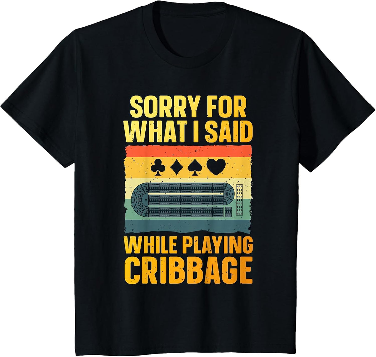 Funny Cribbage Art for Men Women Card Game Cribbage Player T-Shirt - Black