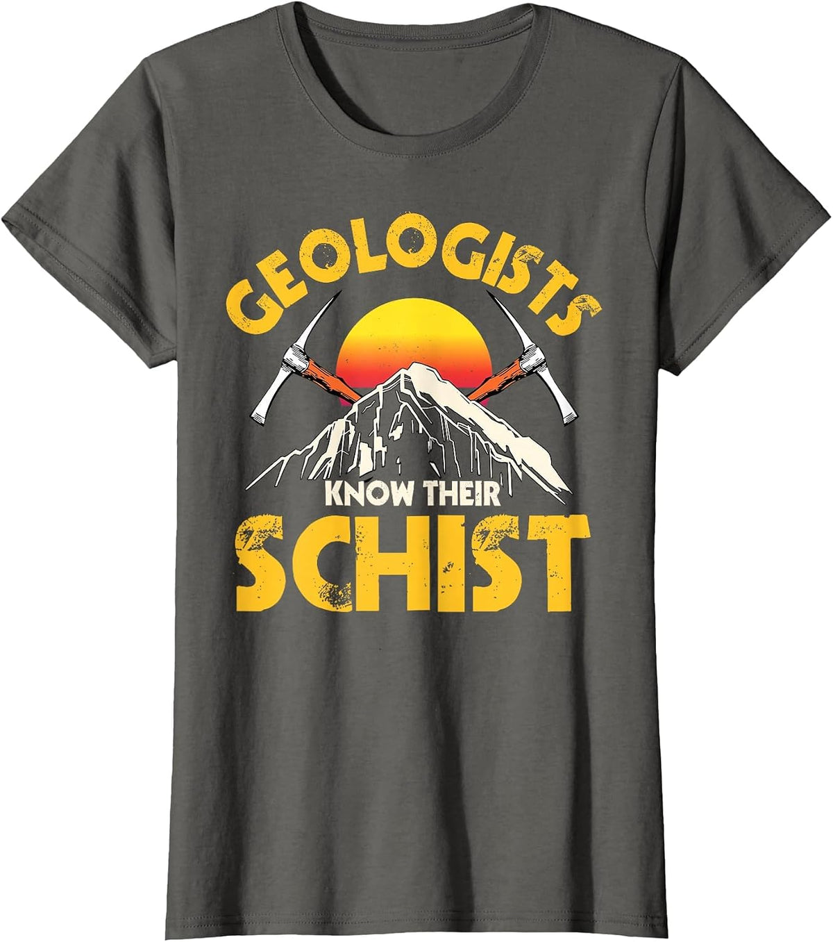 Geology Geologists Earth Scientists Mineral Rock Lovers T-Shirt - Asphalt Grey