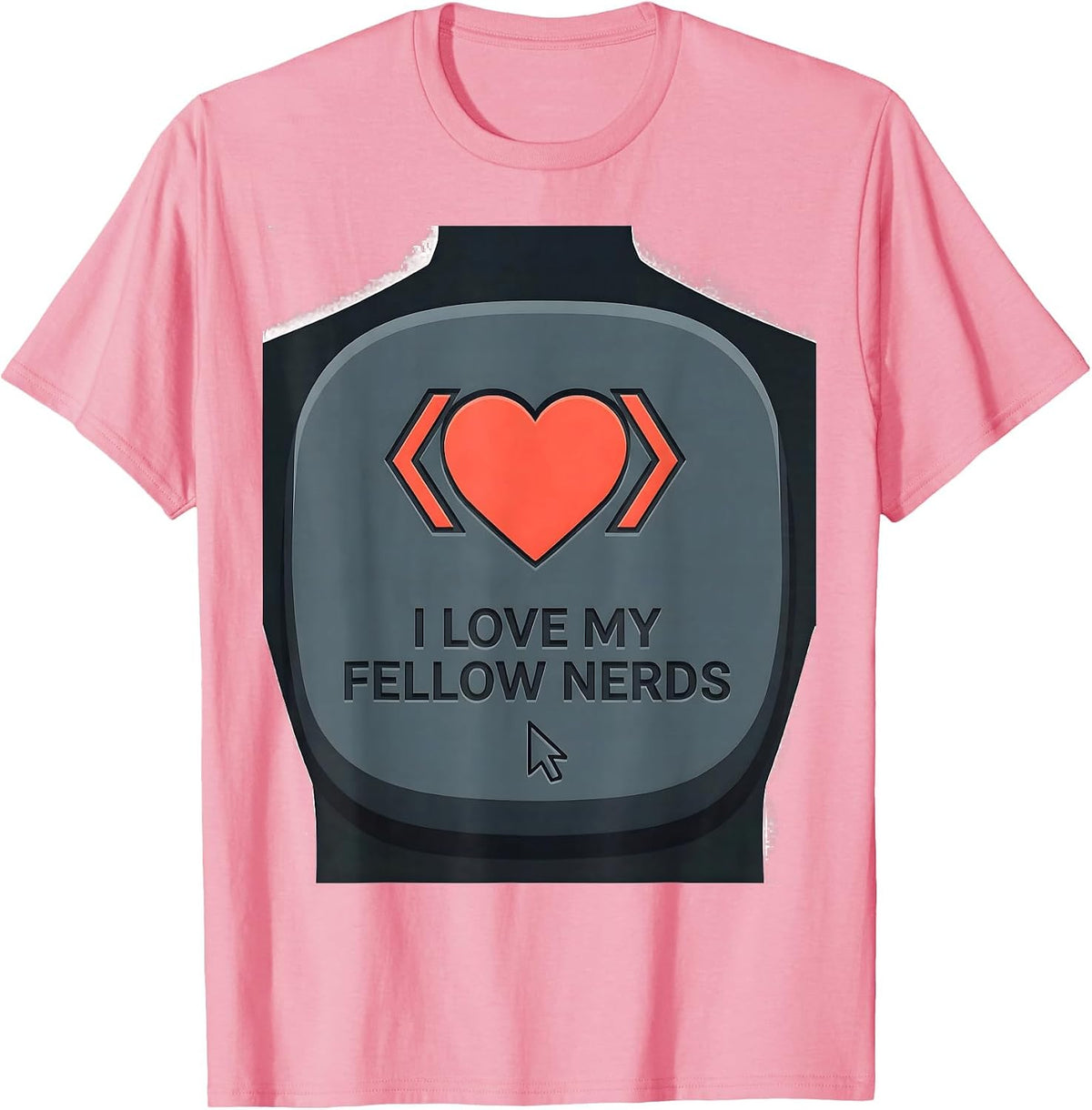 Men's I Love My Fellow Nerds Funny Linux Tech Nerd Programmer Geek T-Shirt - Pink