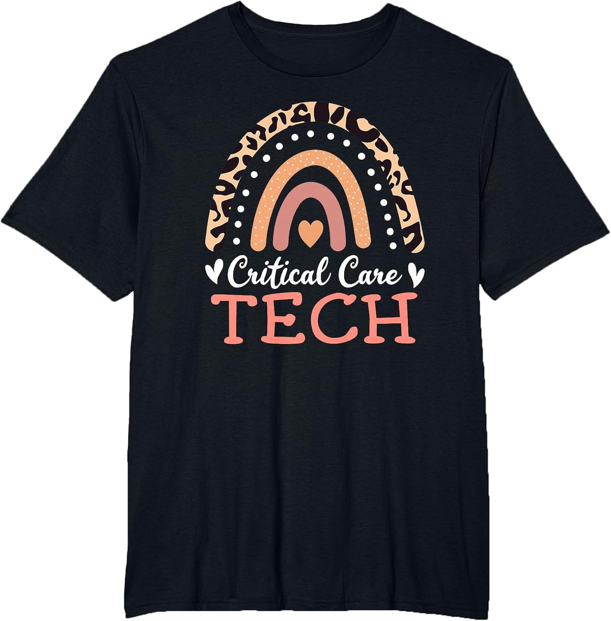 Critical Care Tech Rainbow EMT Emergency Medical Technician T-Shirt - Black