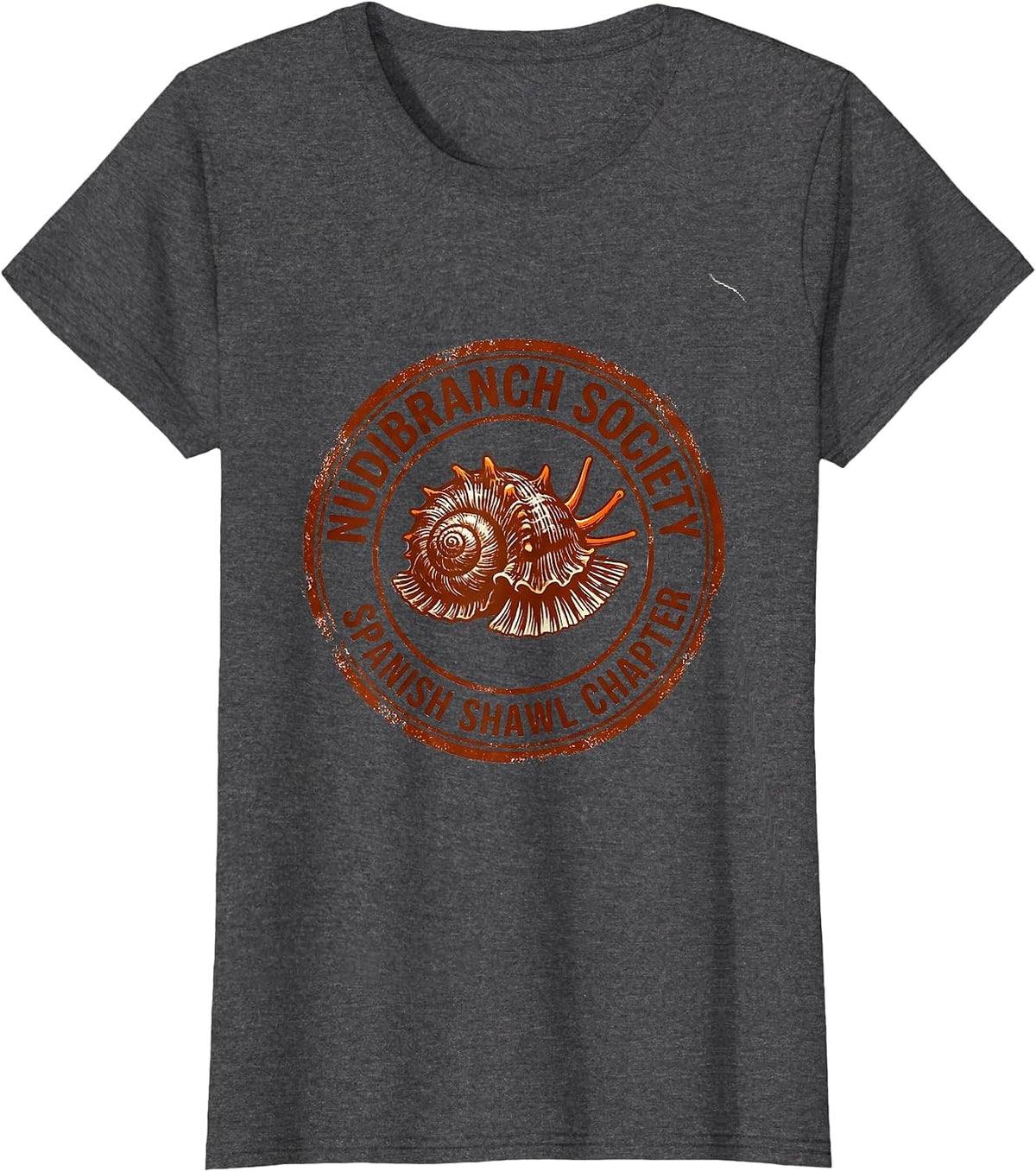 Women's Nudibranch Society Spanish Shawl Chapter Cute Sea Slug Lover T-Shirt - Dark Heather Grey