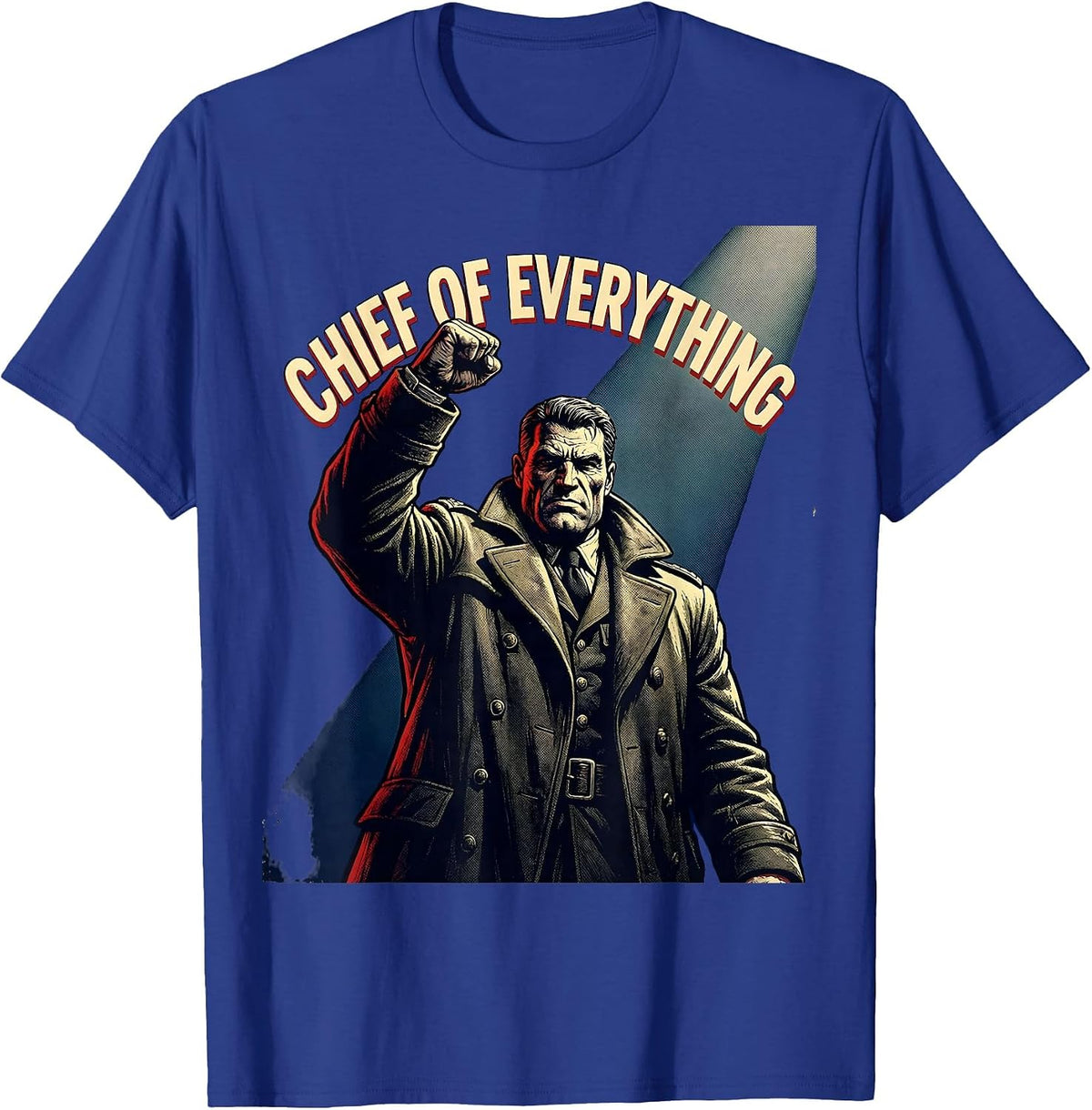 Men's Chief of Everything President Commander Design T-Shirt - Royal Blue