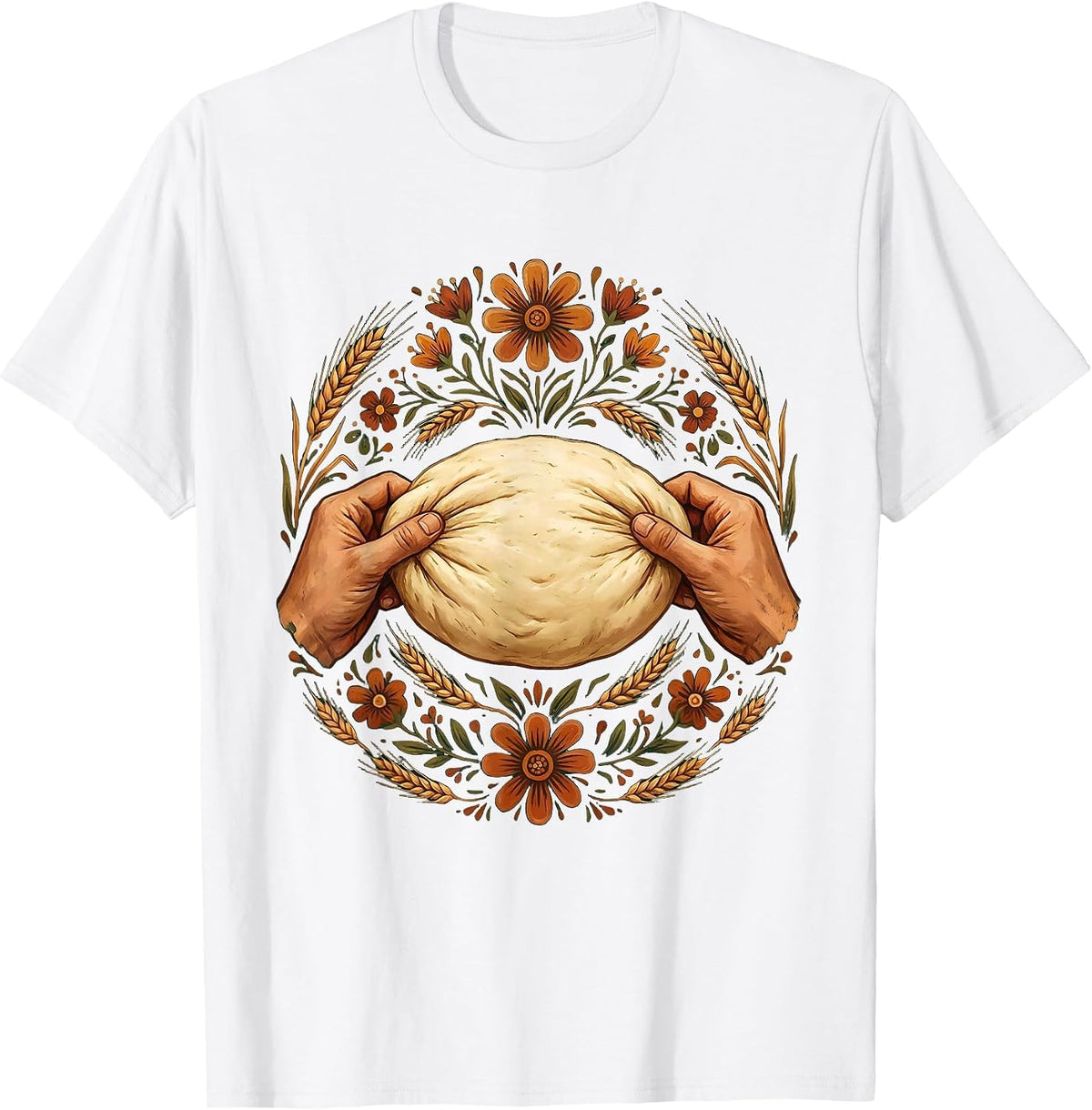 Men's In My Sourdough Era Dough Stretching Illustration T-Shirt - White