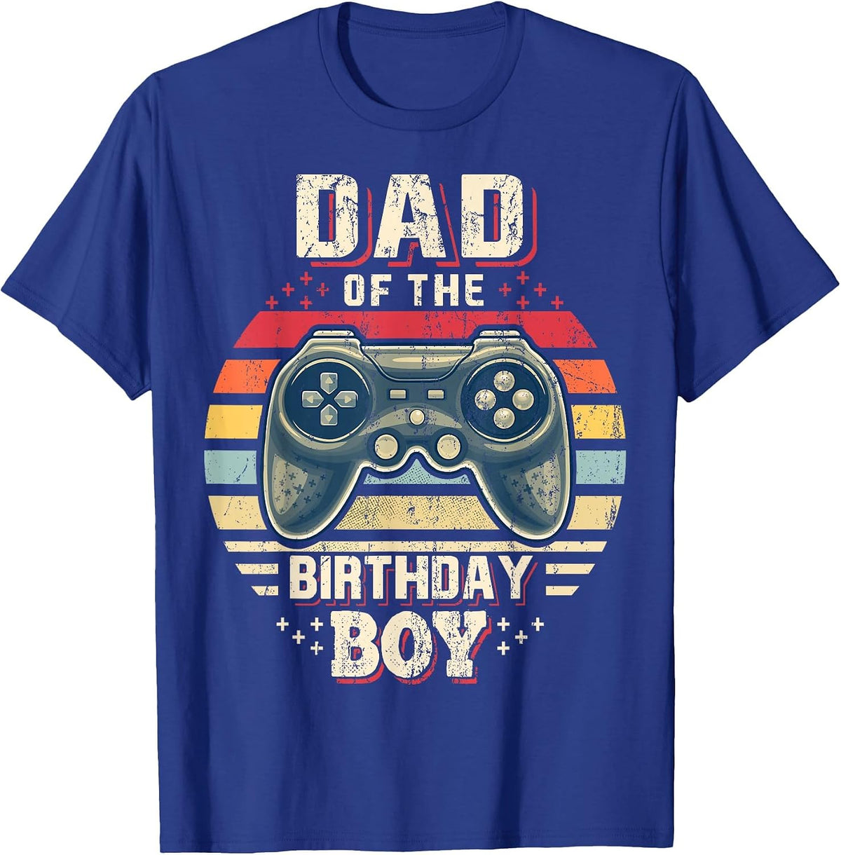 Dad of the Birthday Boy Matching Video Gamer Birthday Party T-Shirt - Royal Blue