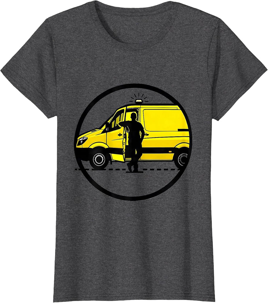 Women's EMS Mannequin Stencil Calm Dark Humor Paramedic Gift T-Shirt - Dark Heather Grey