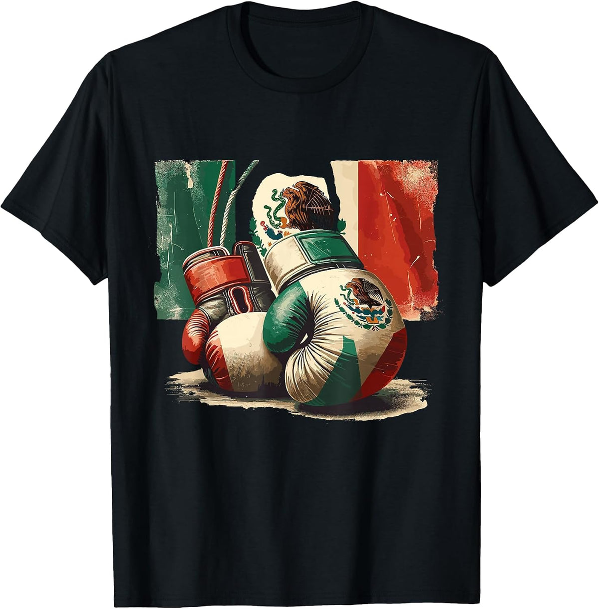 Boxing Mexico T-Shirt - Black