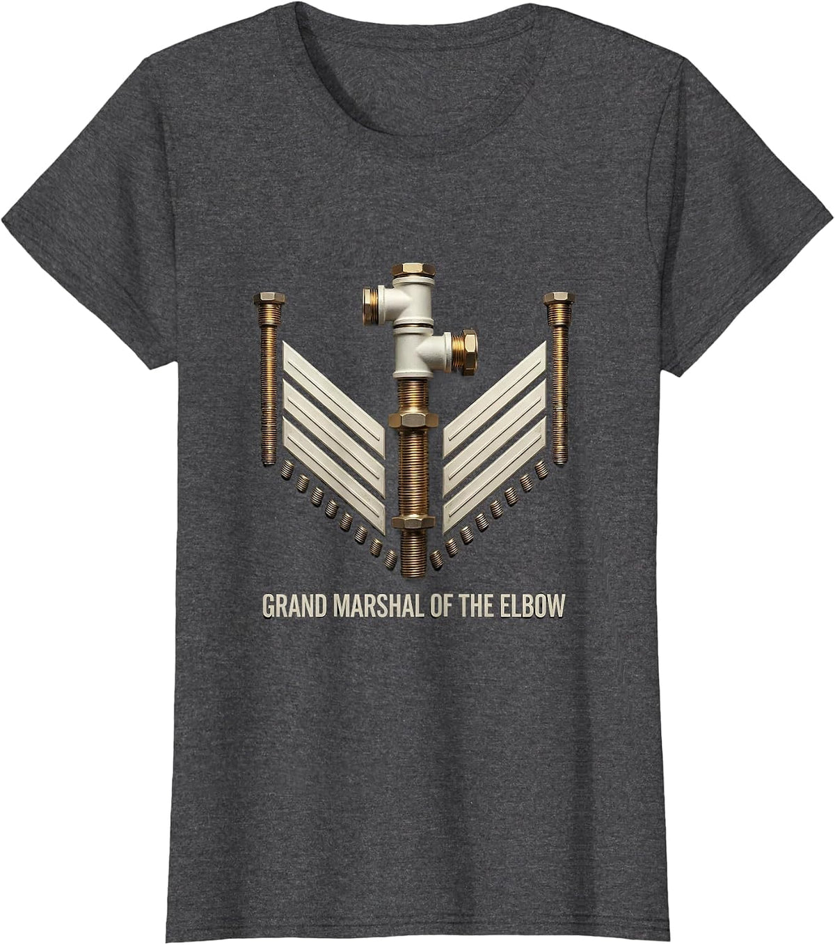 Women's Grand Marshal of the Elbow Funny Plumber Pipefitter Trade T-Shirt - Dark Heather Grey