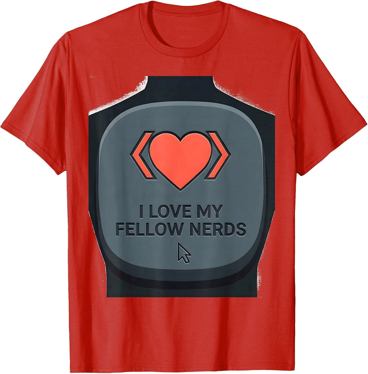 Men's I Love My Fellow Nerds Funny Linux Tech Nerd Programmer Geek T-Shirt - Red