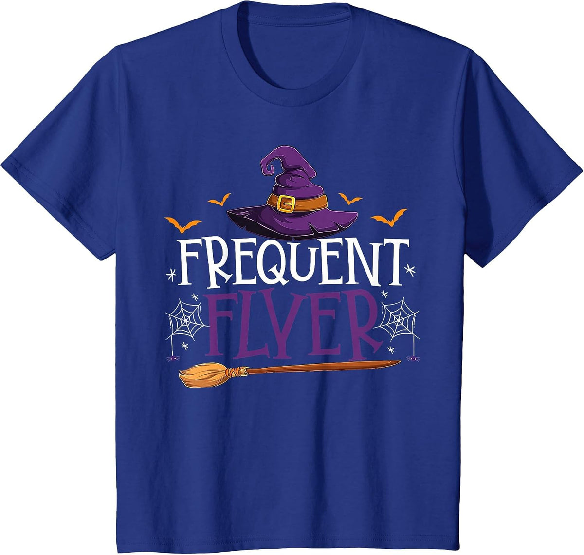 Frequent Flyer Witch Autumn Halloween Costume Women T-Shirt - Royal Blue