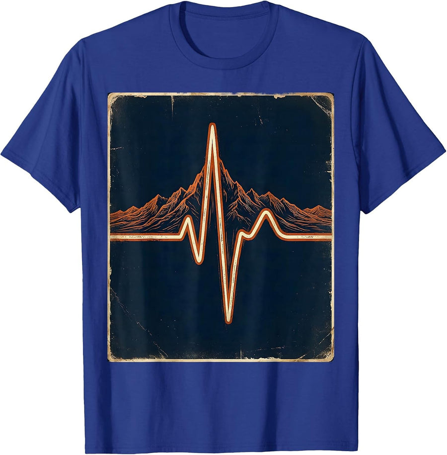ECG Heartbeat Mountain Range Medical Assistant T-Shirt - Royal Blue