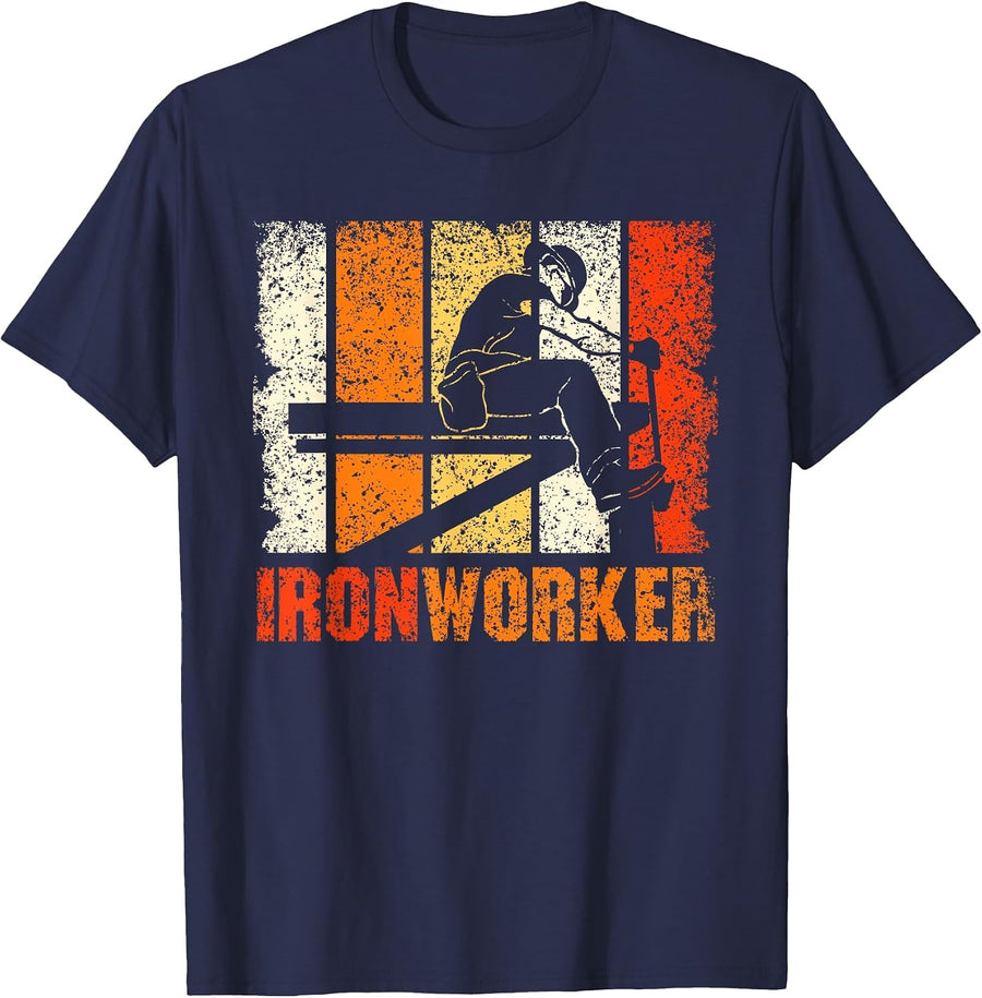 Ironworker Iron Worker Ironwork Ironworkers Ironworker T-Shirt - Navy Blue