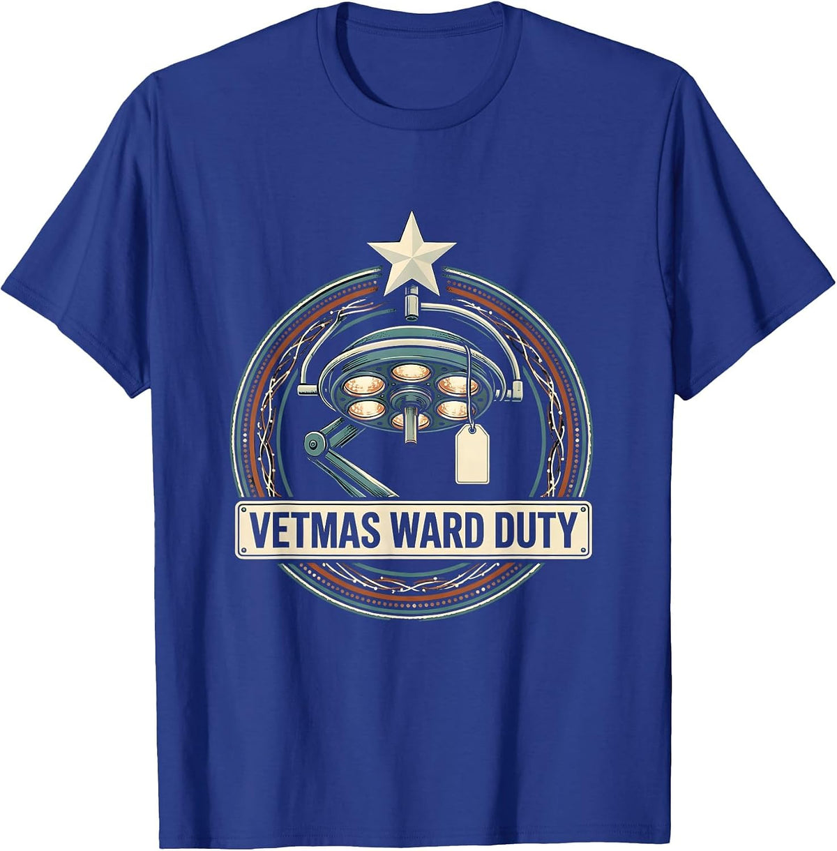 Vetmas Ward Duty Funny Veterinarian Christmas Vet Tech Gift T-Shirt - Royal Blue