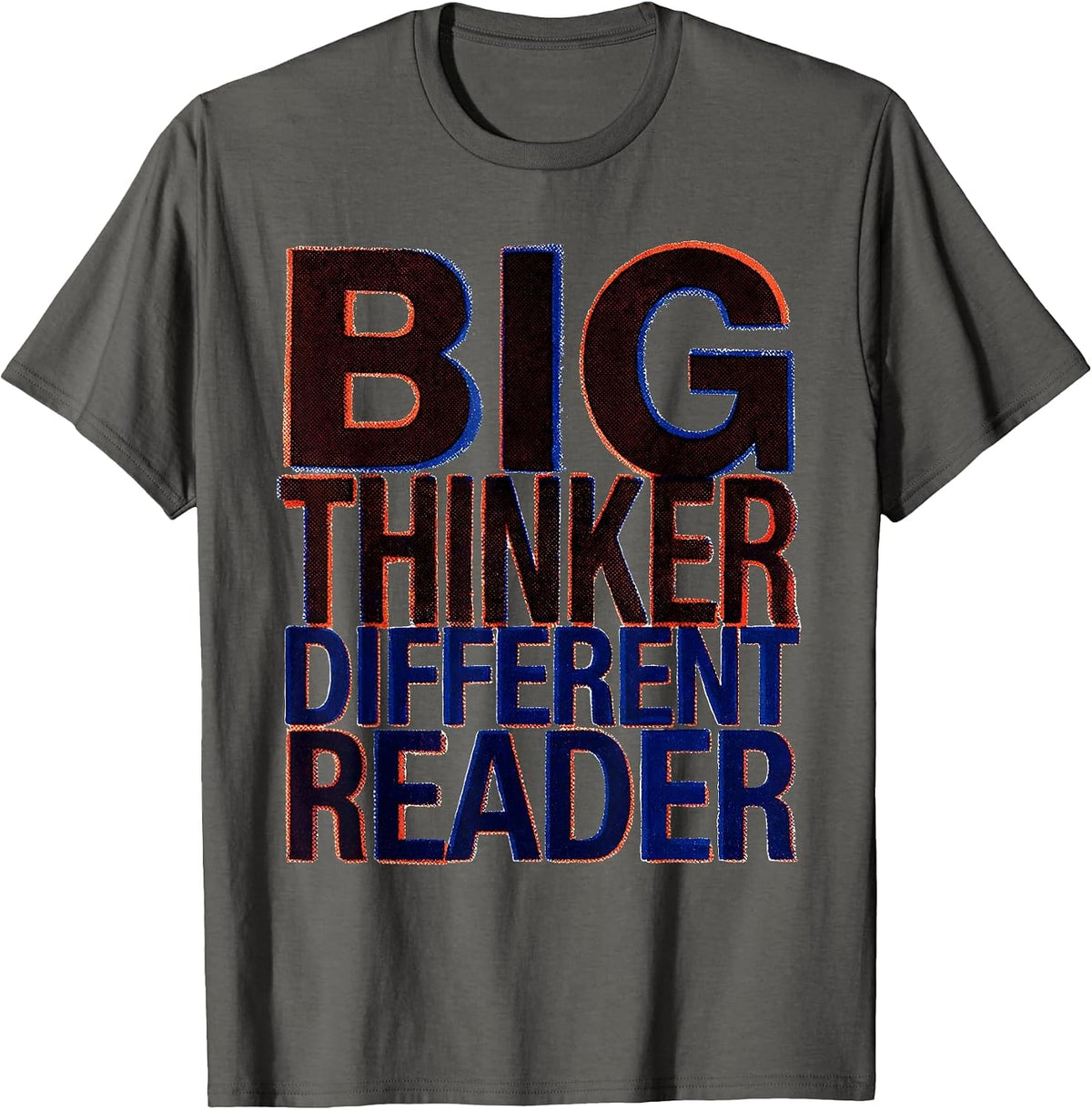 Men's Big Thinker Different Reader Dyslexia Awareness T-Shirt - Asphalt Grey