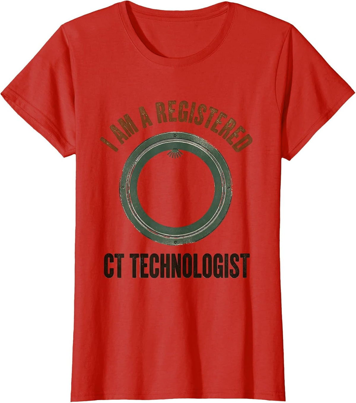 I Am A Registered CT Technologist Vintage Radiology Tech T-Shirt - Red
