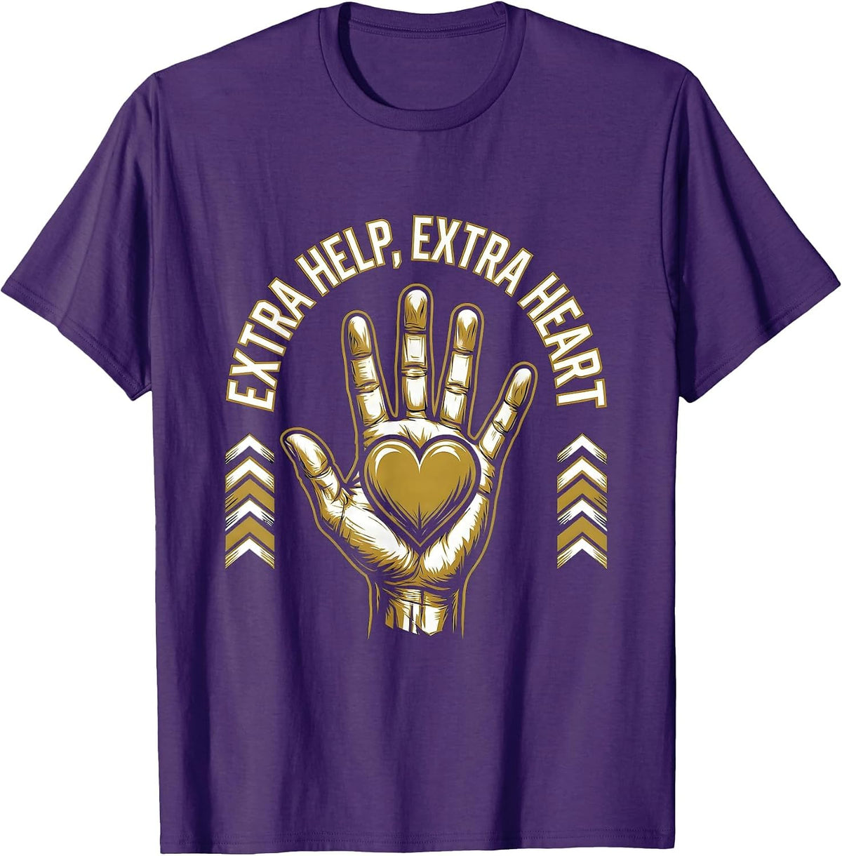 Men's Extra Help Extra Heart Paraprofessional Design T-Shirt - Purple