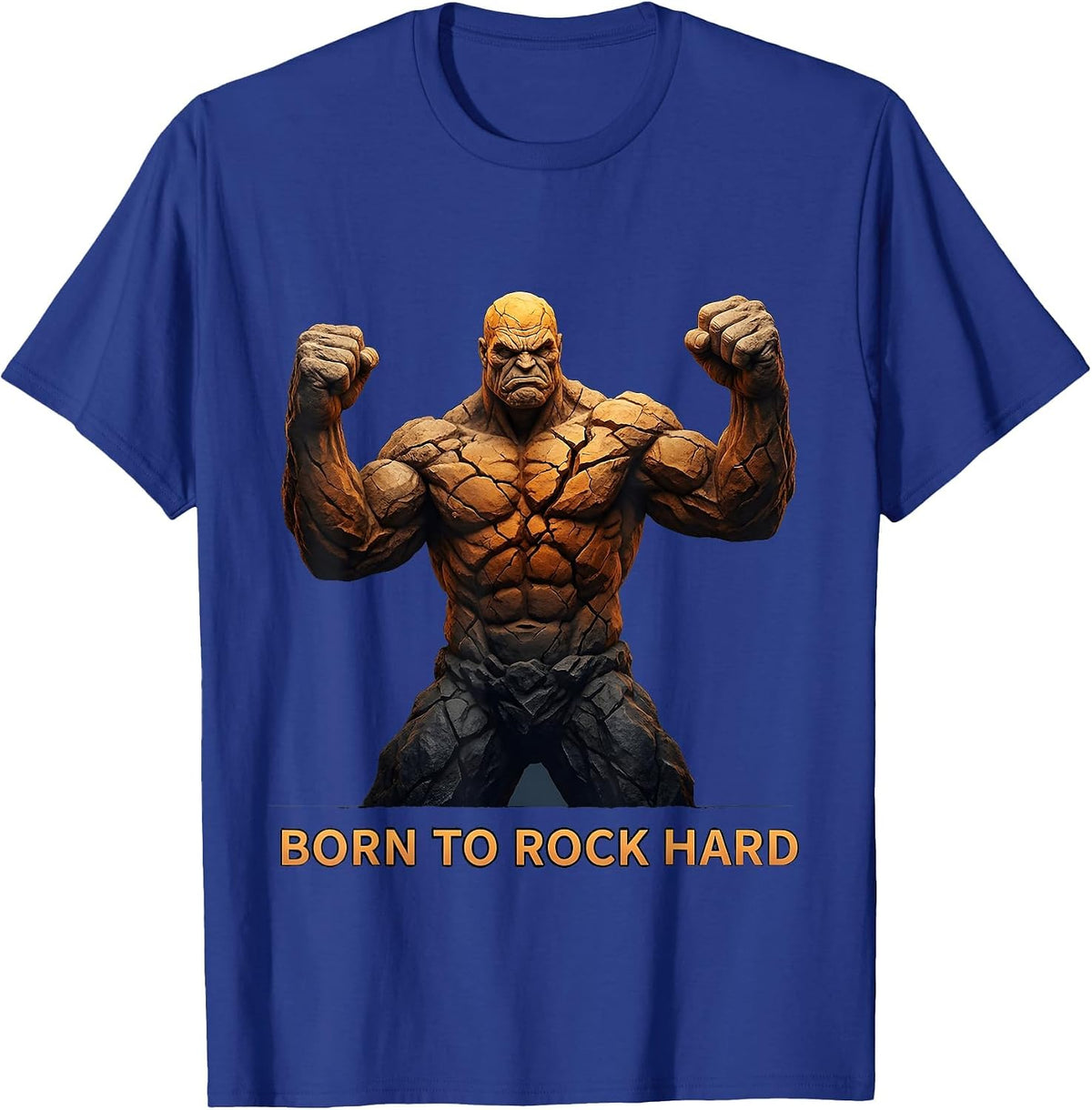 Born to Rock Hard Classic Rock Music Design T-Shirt - Royal Blue