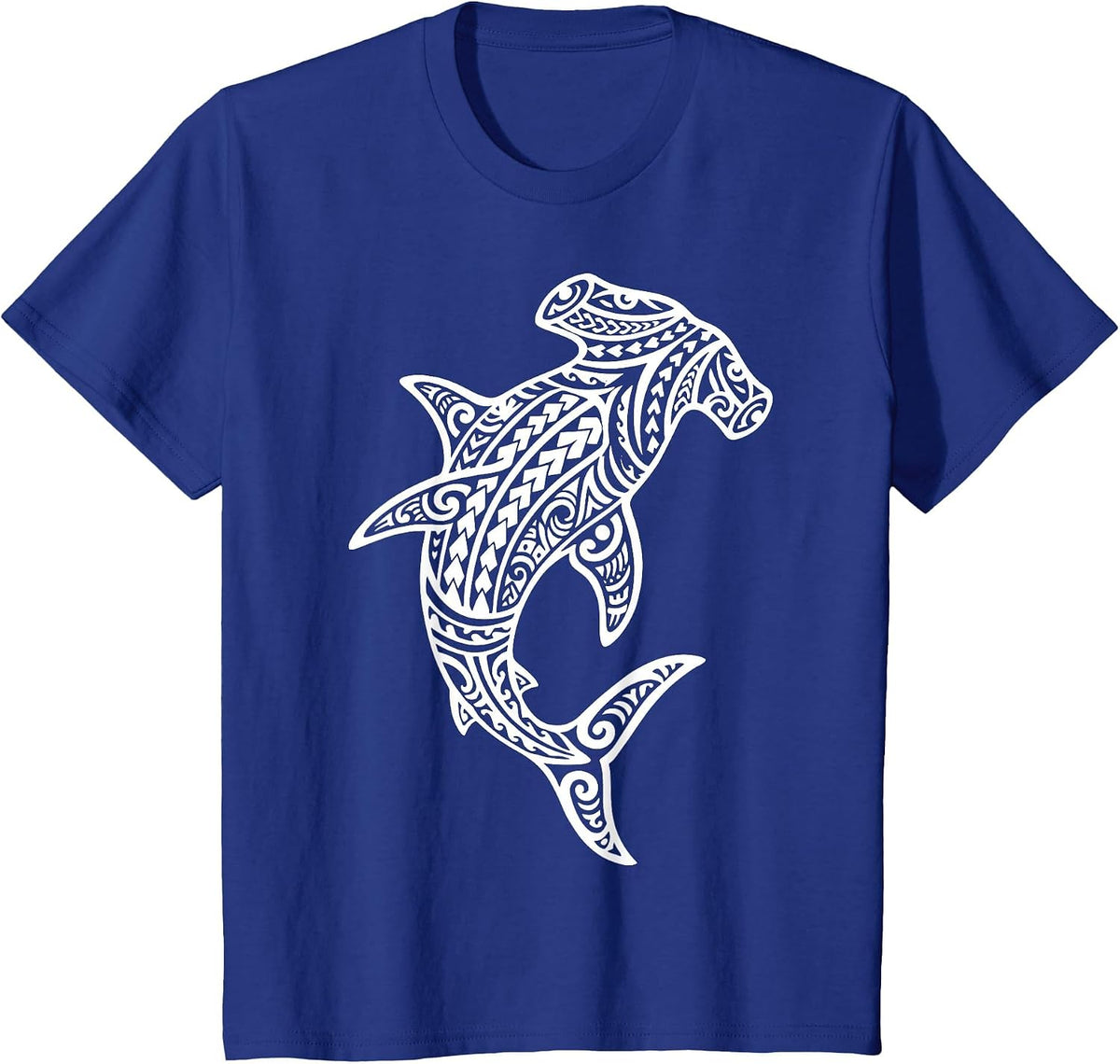 Hammerhead Shark Illustration Ocean T-Shirt - Royal Blue