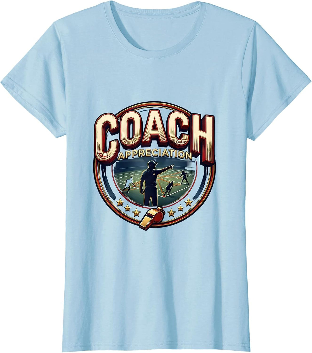 Women's Coach Guide Drill Diagram Sign Painter Sports Gift T-Shirt - Baby Blue