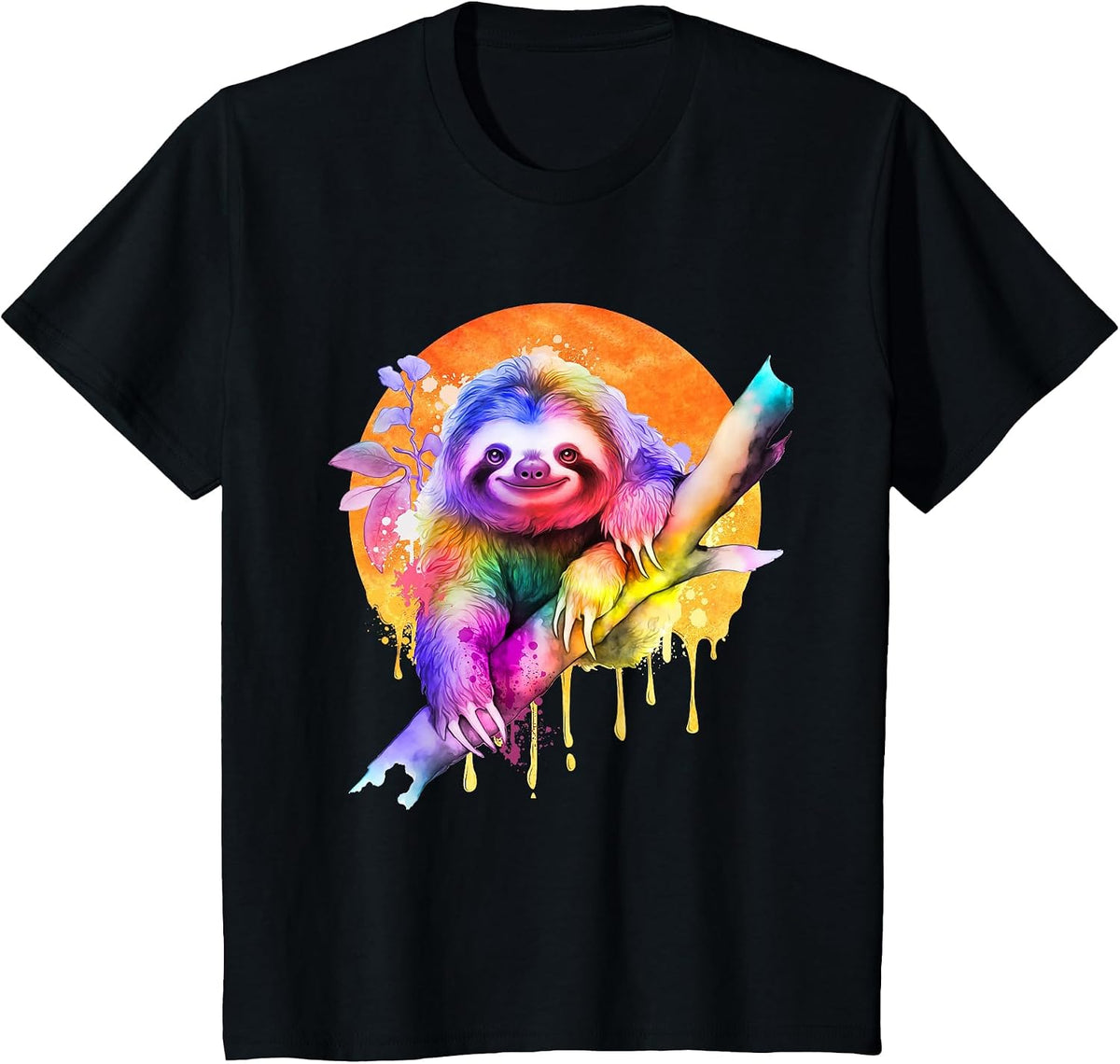 Sloth Graphic - Wildlife Zoo Animal Lovers Zookeeper T-Shirt - Black