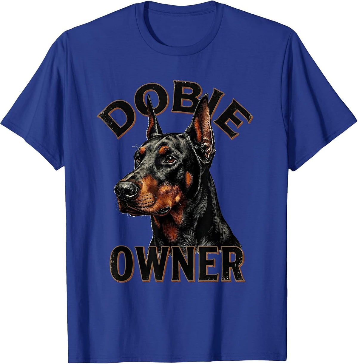 Men's Dobie Owner Vintage Doberman Pinscher Dog Lover Gift T-Shirt - Royal Blue
