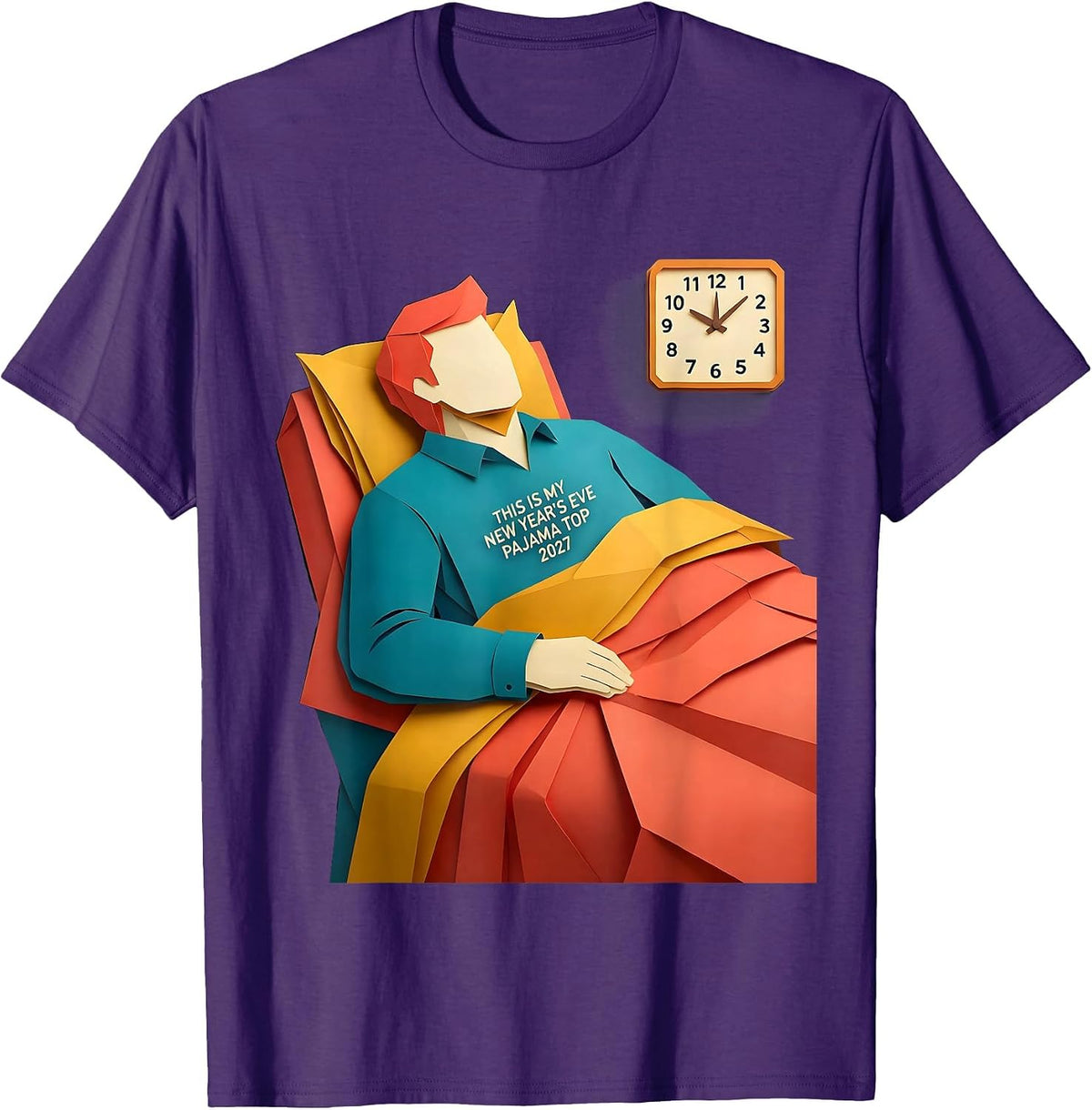 Men's This Is My New Year's Eve Pajama Top 2027 Party T-Shirt - Purple