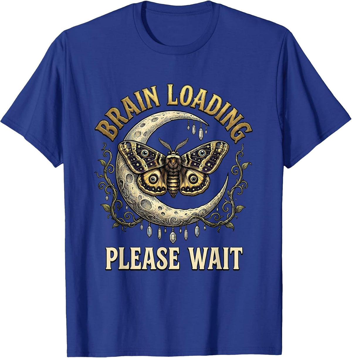 Brain Loading Please Wait Funny Graphic Design T-Shirt - Royal Blue