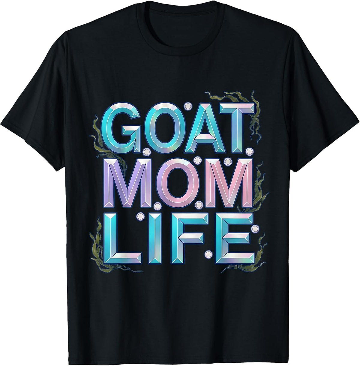 Men's Goat Mom Life Funny Goat Lover Design T-Shirt - Black