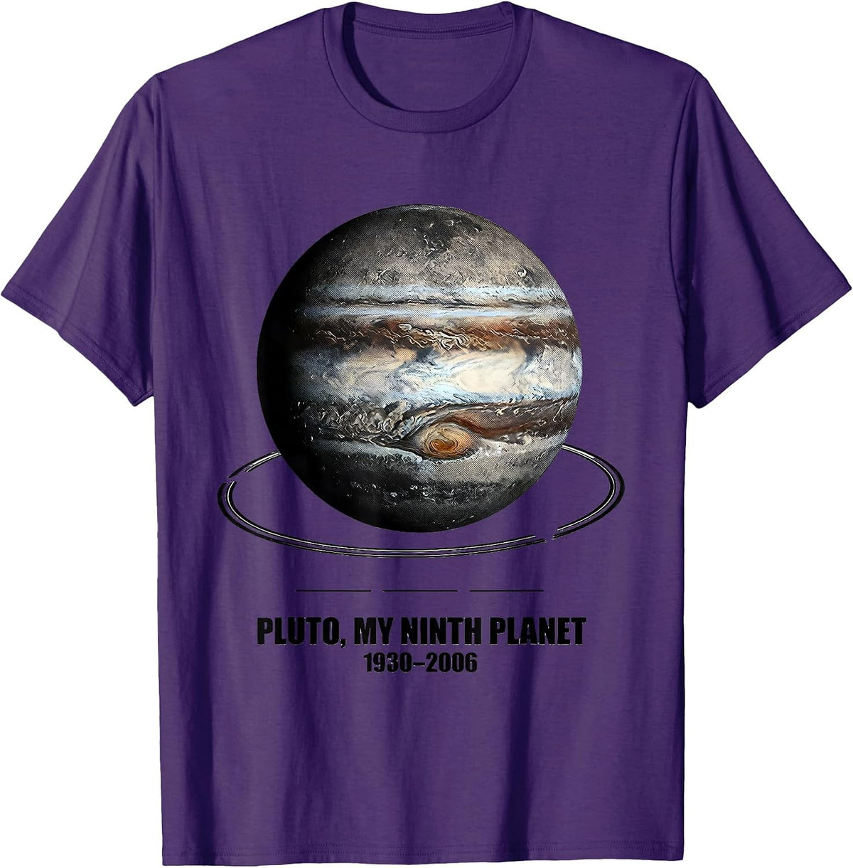 Pluto My Ninth Planet 1930-2006 Funny Space Science Humor T-Shirt - Purple