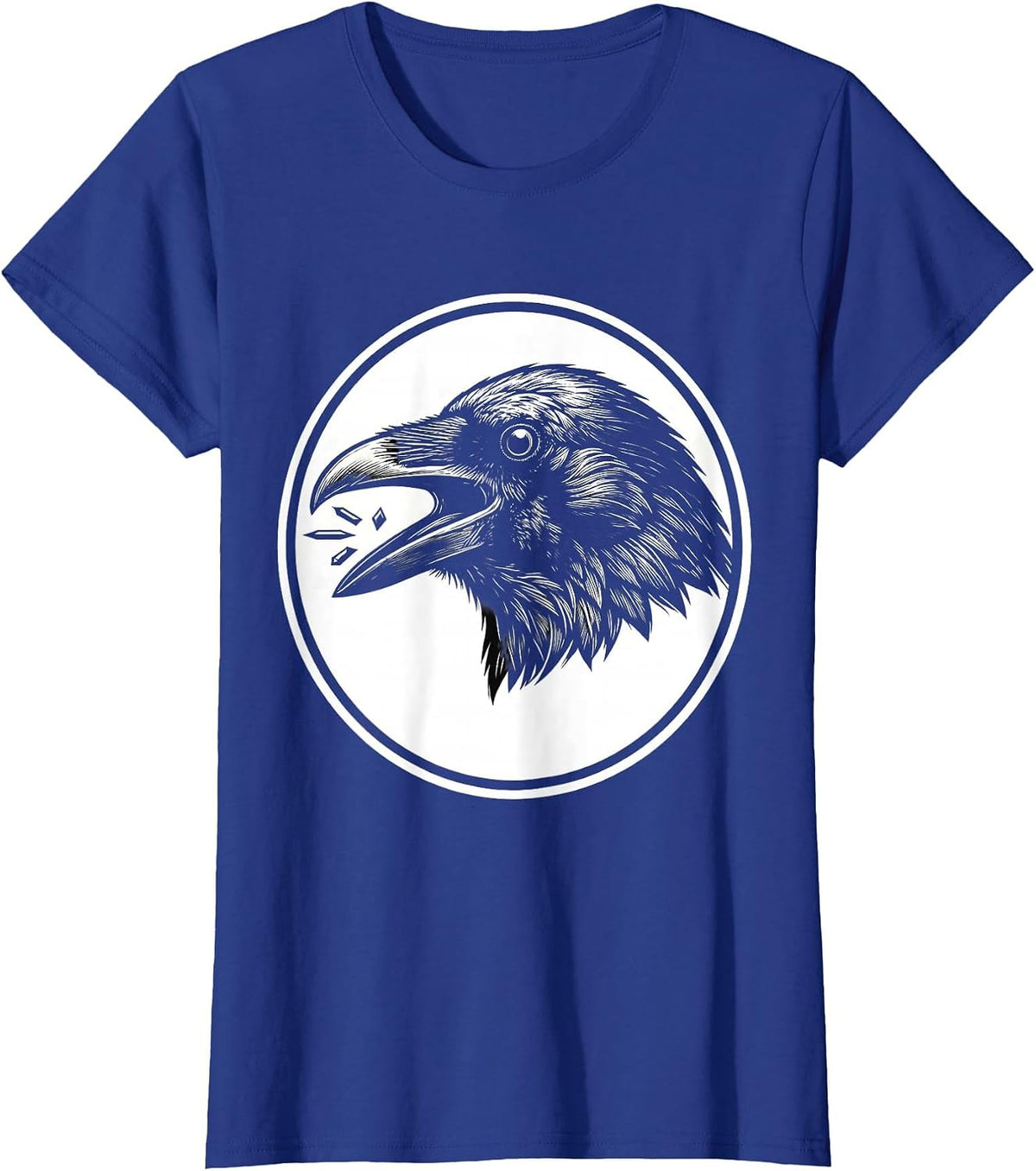 Women's Crow Raven Gothic Bird Humor Vintage T-Shirt - Royal Blue