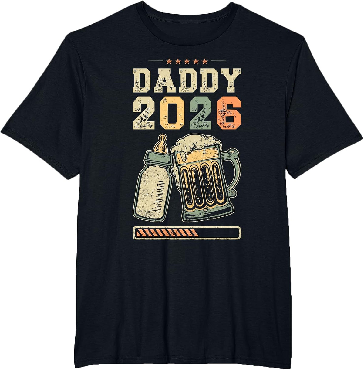 Daddy 2026, Baby Announcement, Expecting Father, Future Dad T-Shirt - Black