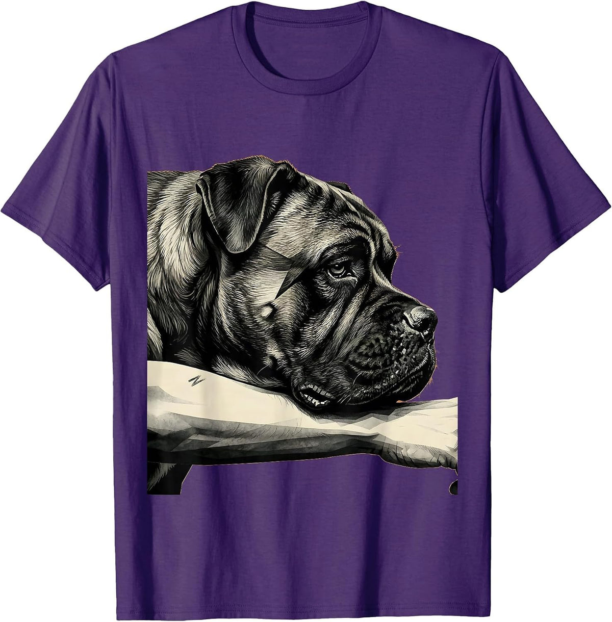 Men's Cane Corso Minimalist Dog Lover Gift T-Shirt - Purple