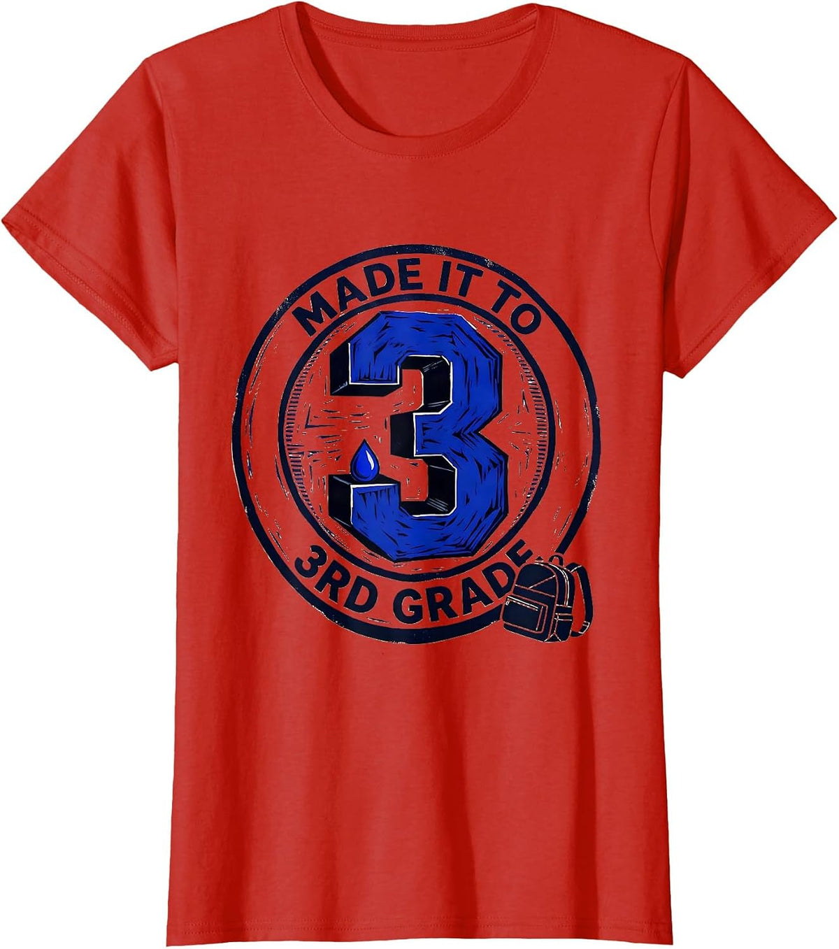 Made It To 3rd Grade Groovy Back To School Third Grade T-Shirt - Red