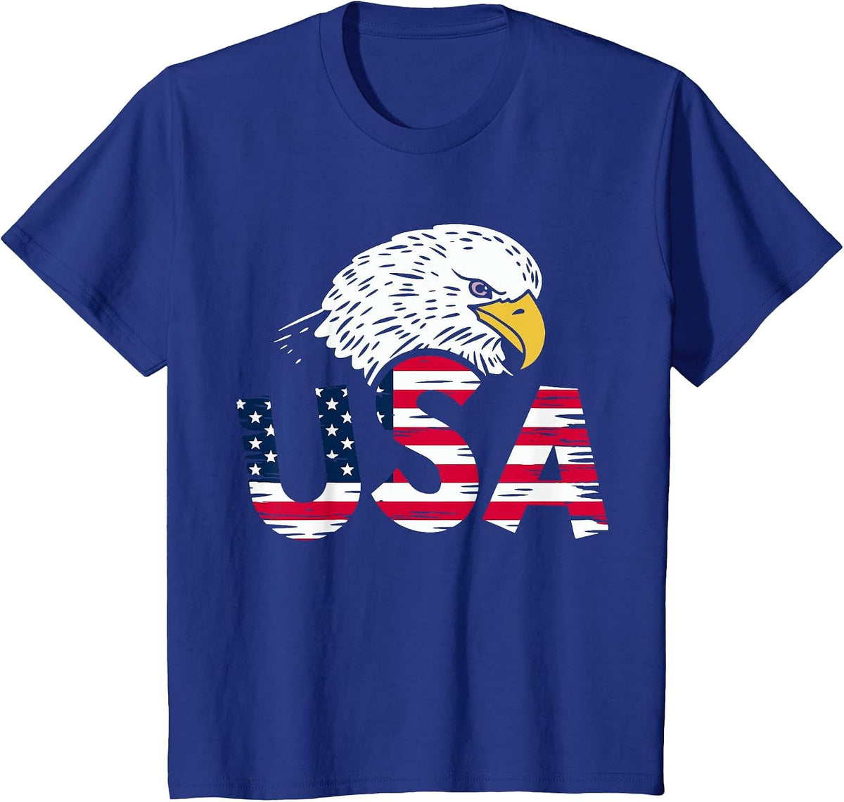 USA American Flag Eagle for Patriotic T-Shirt - Royal Blue