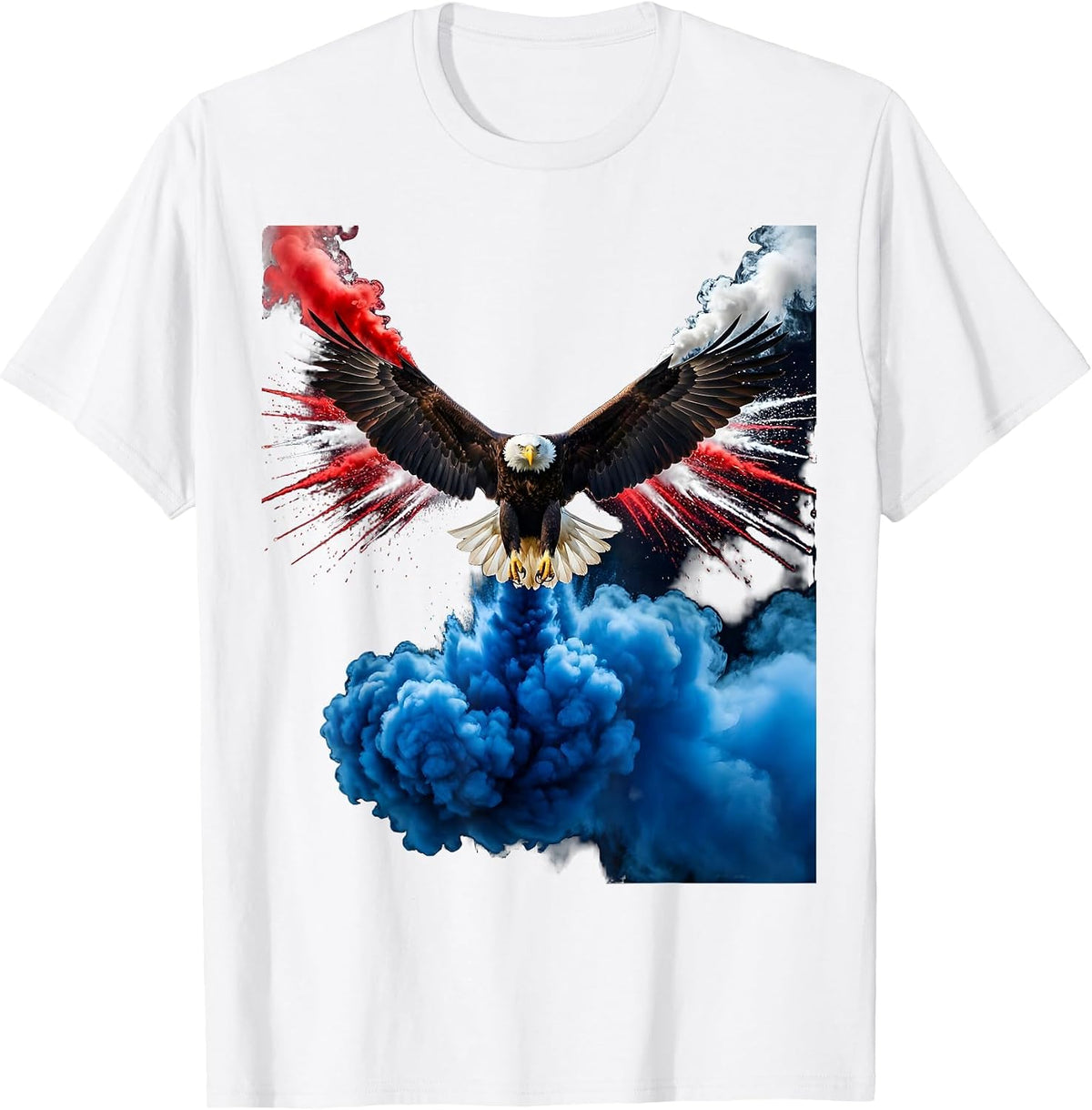 Men's Bald Eagle 250th Anniversary USA Patriotic Tee T-Shirt - White