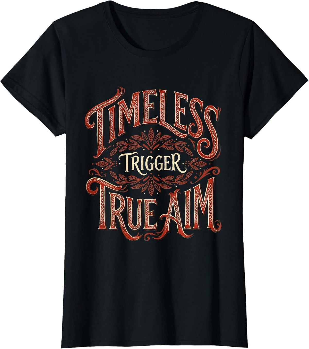 Retro Rifle Timeless Trigger True Aim Design T-Shirt - Black