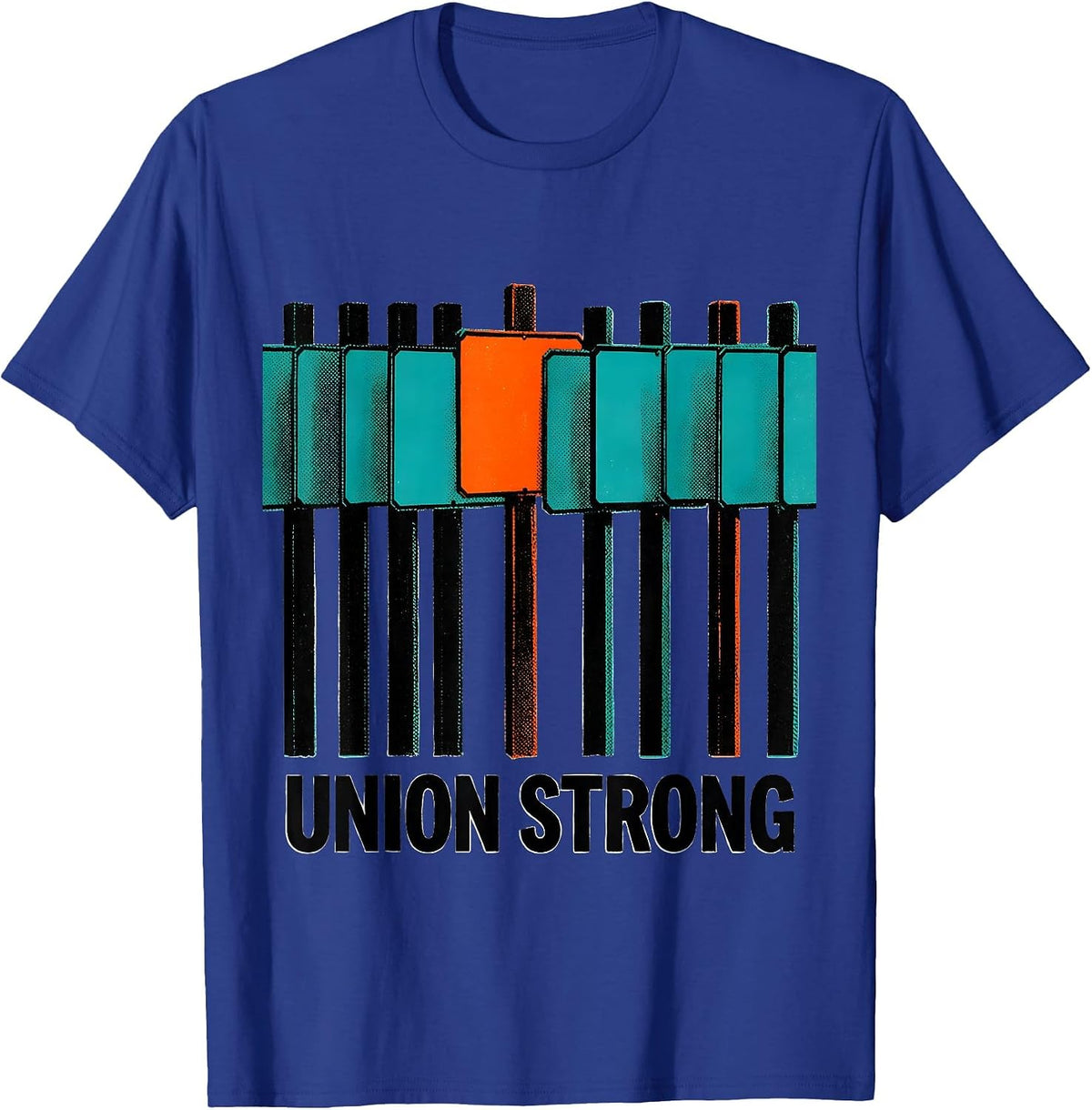 Men's Union Strong Labor Day Skilled Union Worker T-Shirt - Royal Blue