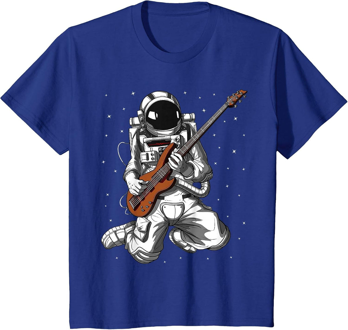 Astronaut Playing Bass Guitar Bassist Musician Guitar Player T-Shirt - Royal Blue