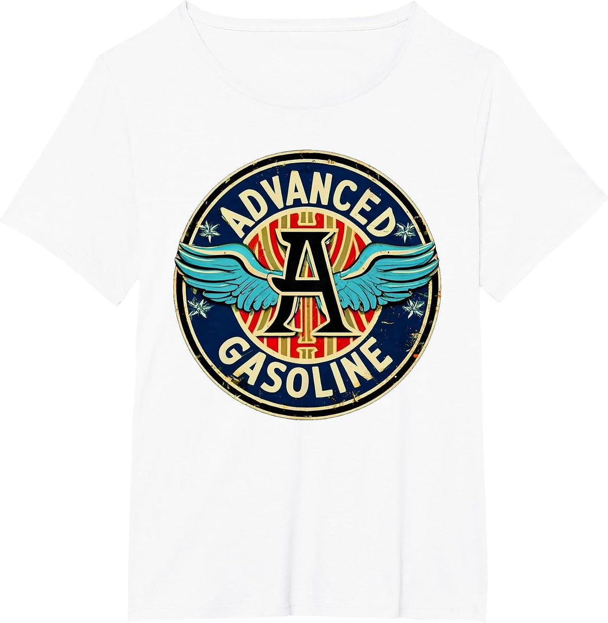 Retro Vintage Gas Station Advanced Gasoline Motor Oil Car T-Shirt - White