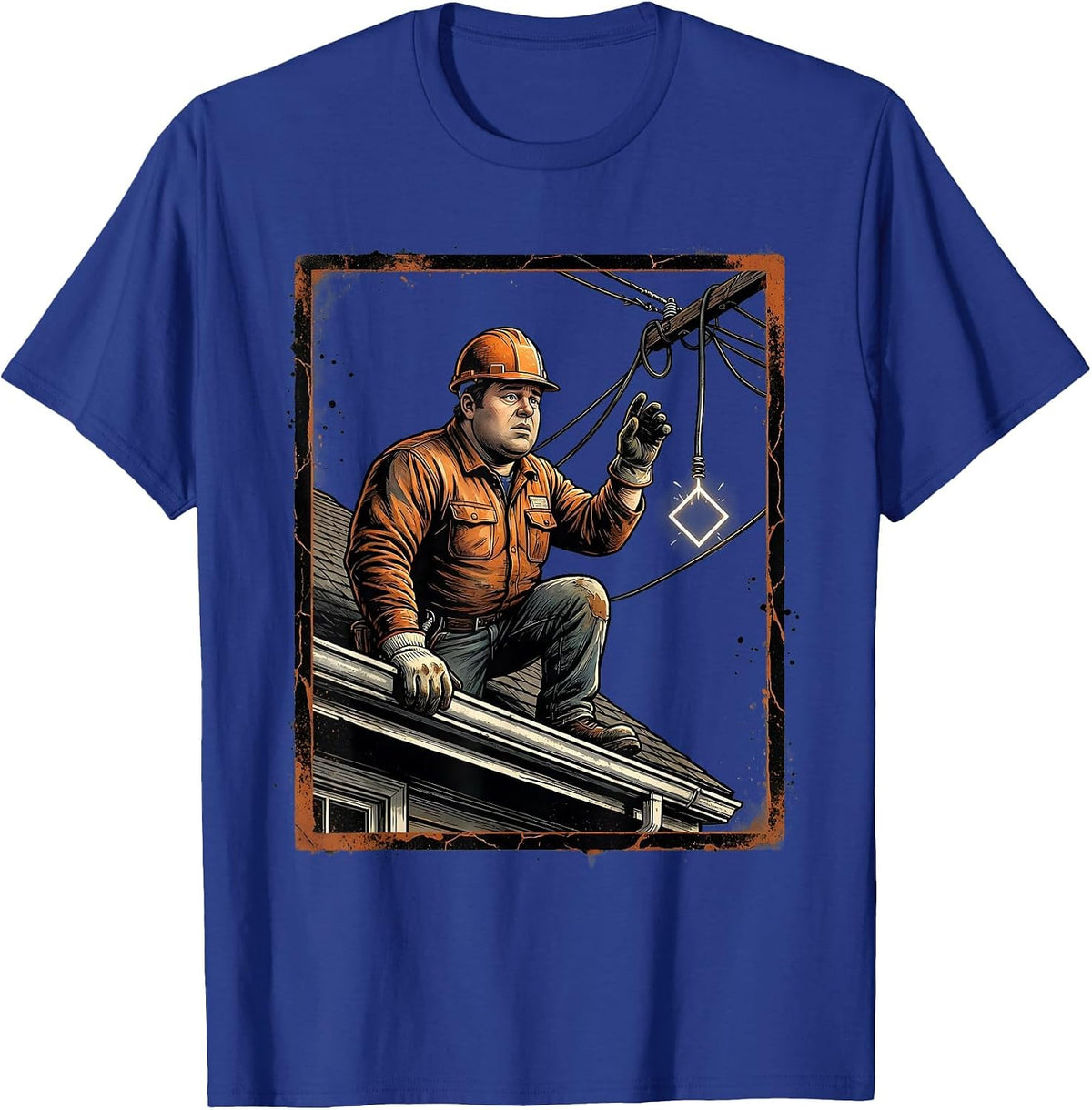Electrician Trade Pride Humor Funny Electrician Gift T-Shirt - Royal Blue