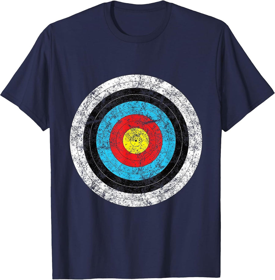 Vintage Archery Target T-Shirt - Navy Blue
