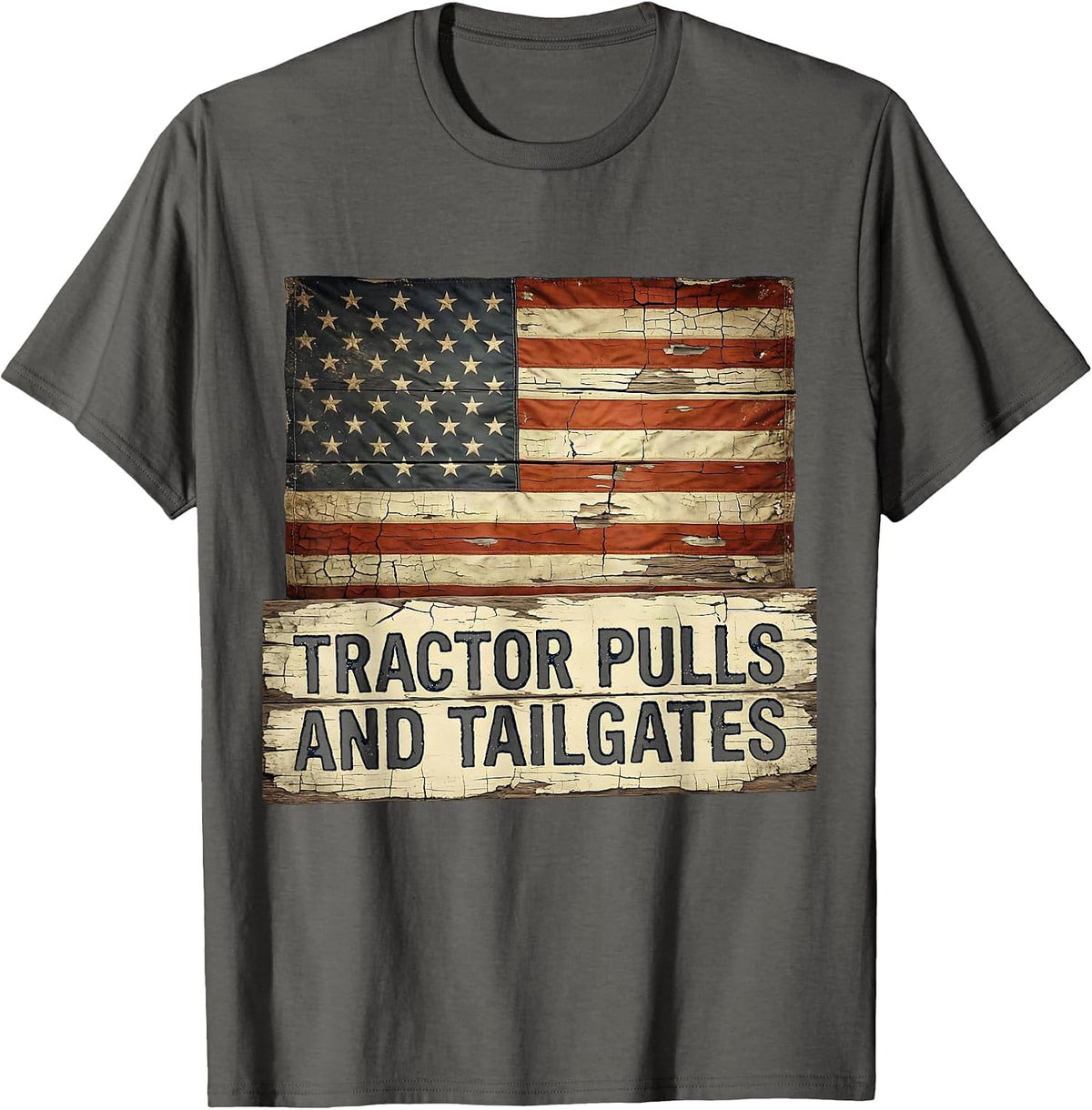 Men's Tractor Pulls and Tailgates Country Life Design T-Shirt - Asphalt Grey