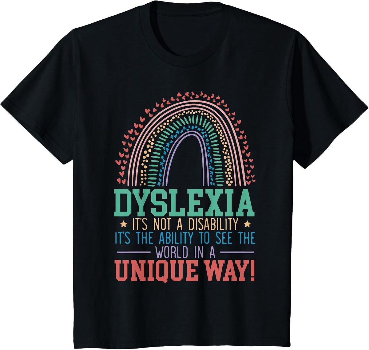 Dyslexia It's Not A Disability Dyslexia Awareness Dyslexic T-Shirt - Black