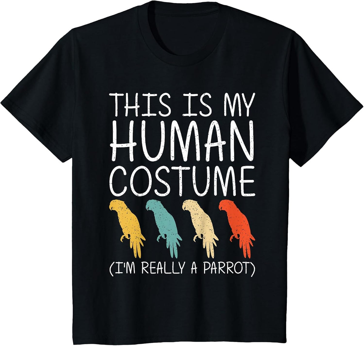 Cool Parrot Design for Men Women Macaw Bird Parrot Lover T-Shirt - Black