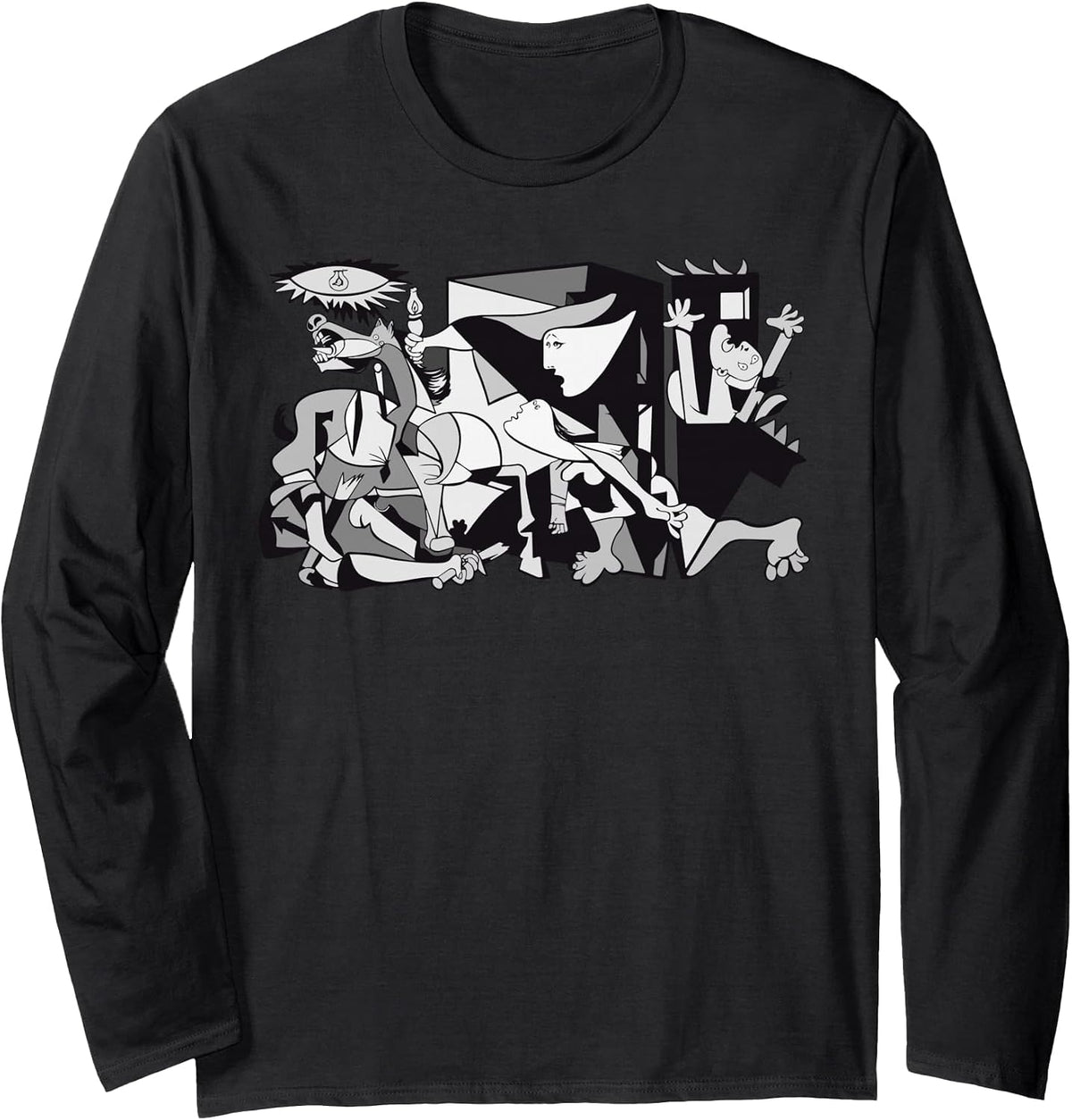 Guernica Artwork Long Sleeve T-Shirt - Adult Unisex Black