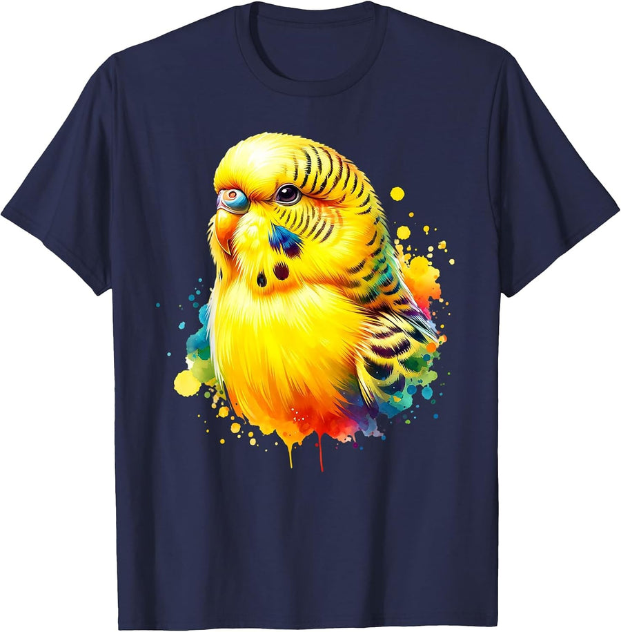 Budgie Budgerigar Budgerigar T-Shirt - Navy Blue