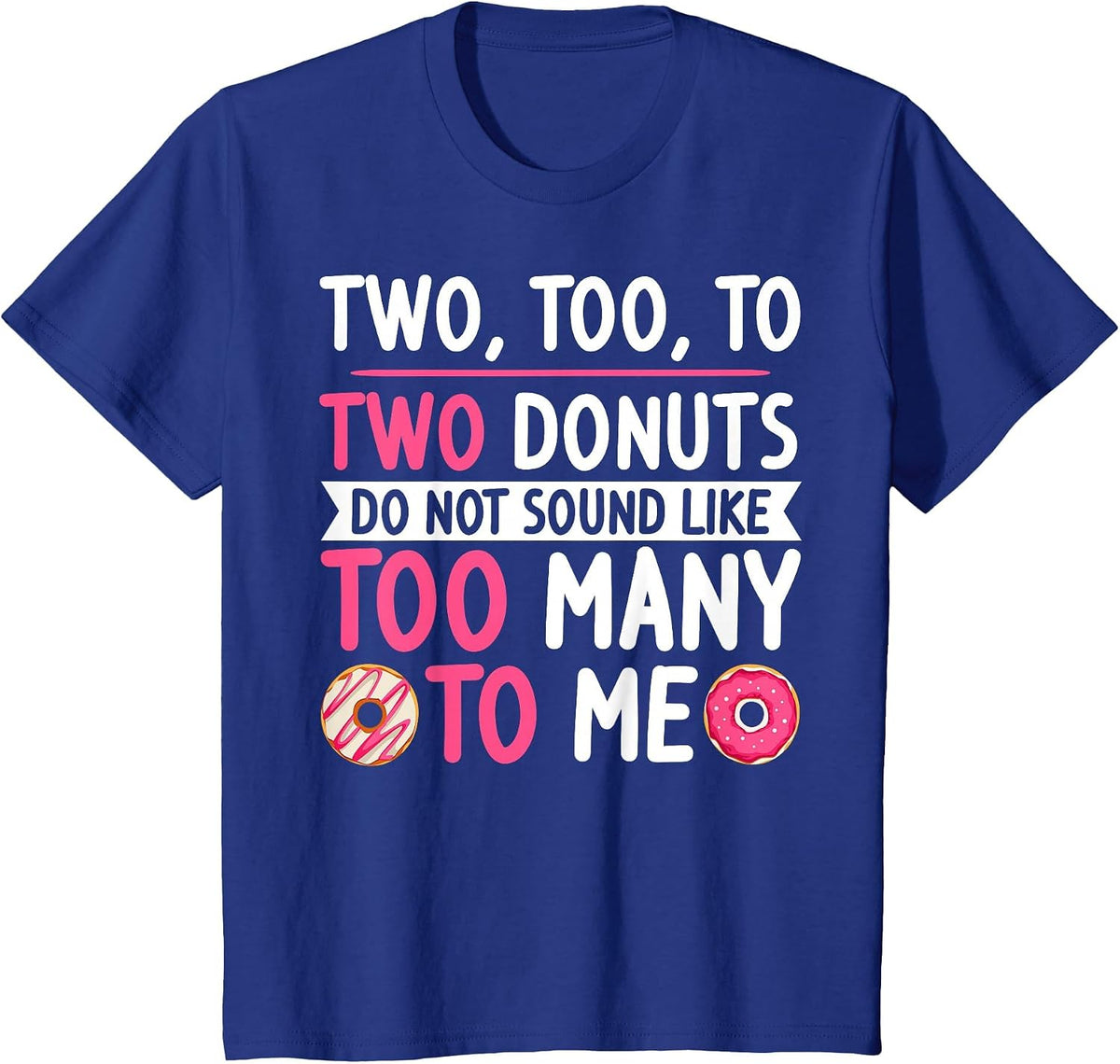 English Teacher Outfit Donut Graphic English Grammar Lessons T-Shirt - Royal Blue