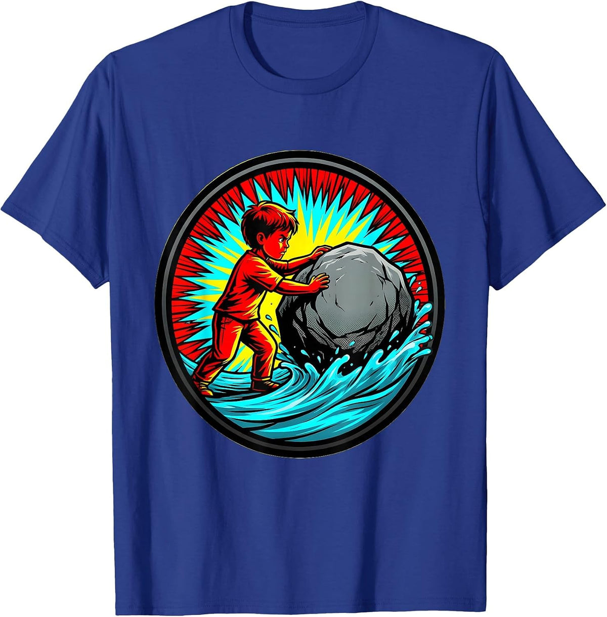 Be Like Subtraction Remove Obstacles Graphic Tee T-Shirt - Royal Blue