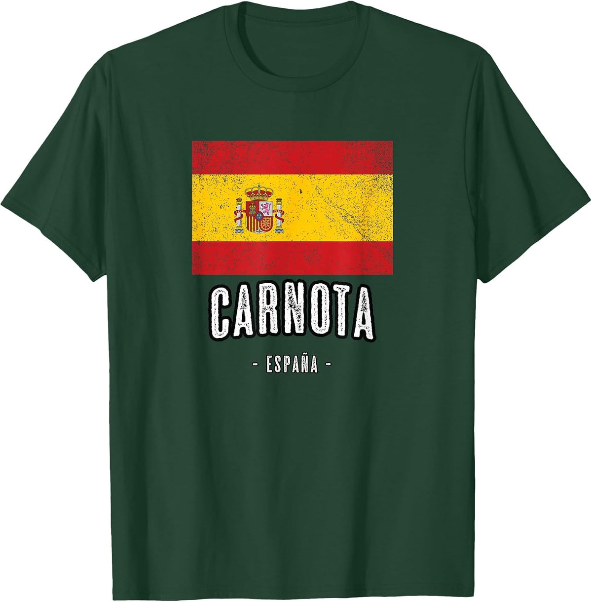 Carnota Spain | ES Flag City - Bandera - T-Shirt - Dark Green